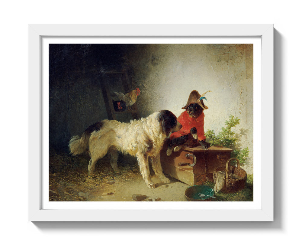 Good Friends by Karl Pischinger - Small / With Margin / White Frame