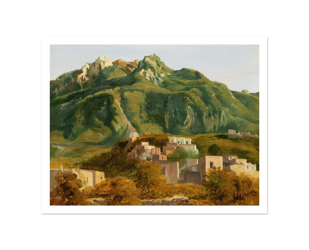 Sébastien-Louis-Guillaume Norblin de la Gourdaine - Village on the Island of Ischia - Small / With Margin / No Frame