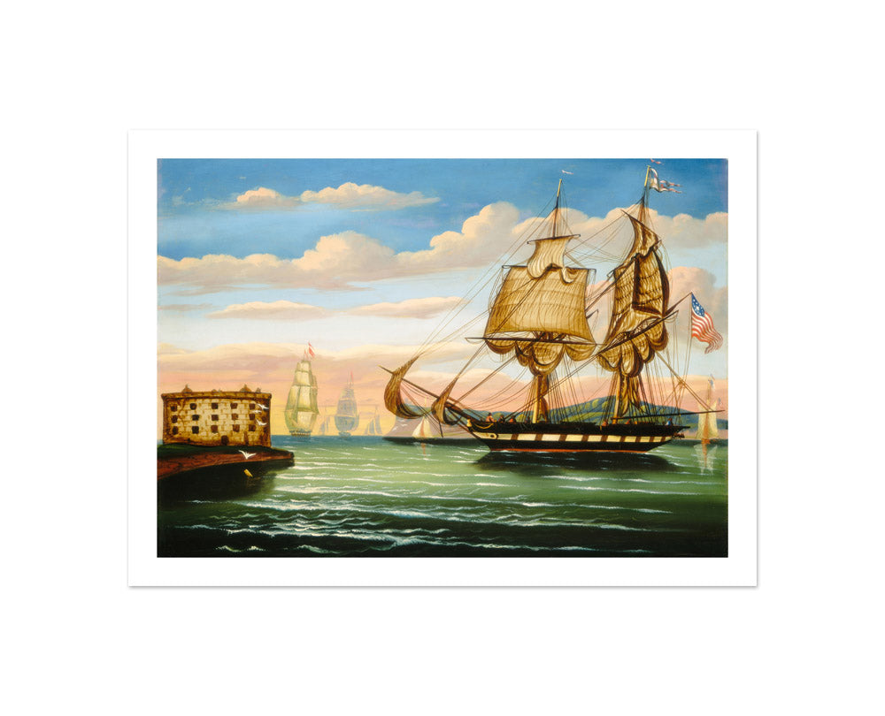 Thomas Chambers - Bay of New York Sunset - Compact / With Margin / No Frame - Poster