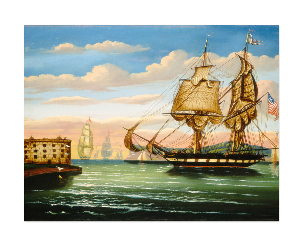 Thomas Chambers - Bay of New York Sunset - Extra Large / Full Bleed / No Frame - Poster