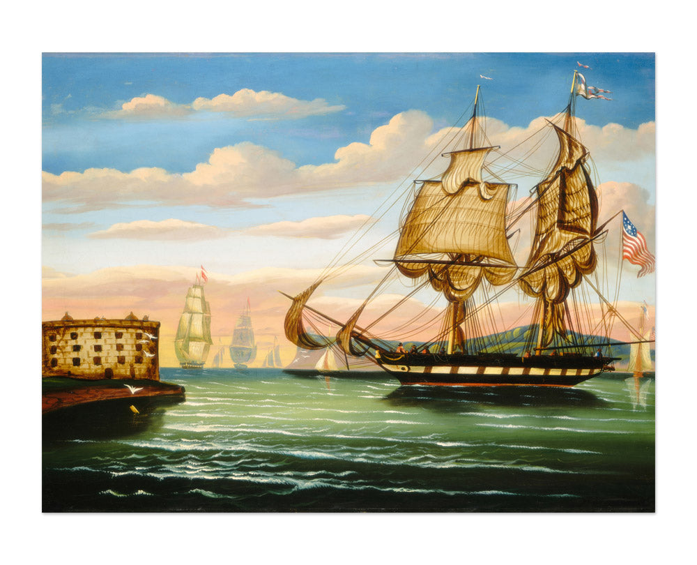 Thomas Chambers - Bay of New York Sunset - Majestic / Full Bleed / No Frame - Poster