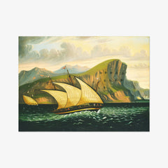 Thomas Chambers - Felucca off Gibraltar - Poster