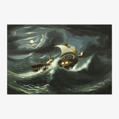 Thomas Chambers - Storm-Tossed Frigate - Poster