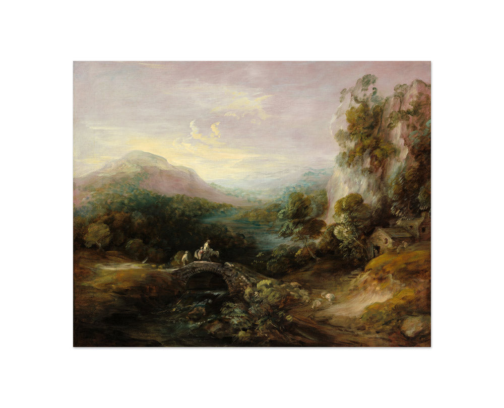 Thomas Gainsborough - Mountain Landscape with Bridge - Compact / Full Bleed / No Frame - Poster