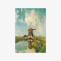 A Windmill on a Polder Waterway, Known as ‘In the Month of July’ by Paul Joseph Constantin Gabriël - thumbnail_0_nf_66fa594fd568e34668c8096e