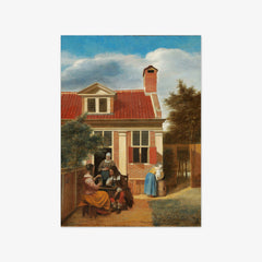 Figures in a Courtyard behind a House by Pieter de Hooch - thumbnail_0_nf_66fa9ab88213847b6f3578ca