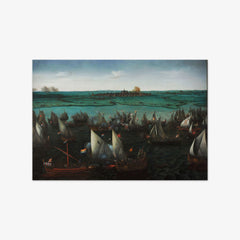 Battle between Dutch and Spanish Ships on the Haarlemmermeer by Hendrick Cornelisz Vroom - thumbnail_0_nf_66fc1c358213847b6f357904