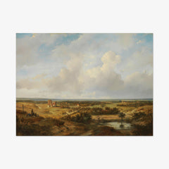 View of the Dunes with the Ruins of Brederode Castle near Santpoort by Andreas Schelfhout - thumbnail_0_nf_66fc52478213847b6f35796d