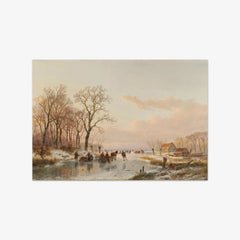A Frozen Canal near the River Maas by Andreas Schelfhout - thumbnail_0_nf_66fc596e8213847b6f3579b9