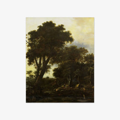 Forest landscape with lean-to by Roelant Roghman - thumbnail_0_nf_66fc7aa48213847b6f3579db