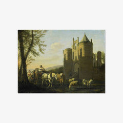 The Main Gate to Egmond Castle by Gerrit Berckheyde - thumbnail_0_nf_66fc7be78213847b6f3579e8