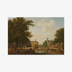 View of the Houtmarkt, Amsterdam by Hendrik Keun - thumbnail_0_nf_66fce6f18213847b6f357a22