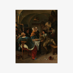 Family scene by Jan Havicksz. Steen - thumbnail_0_nf_66fda4fc8213847b6f357a59