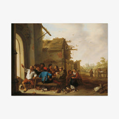 Figures before a Village Inn by Cornelis Saftleven - thumbnail_0_nf_66fda9ce8213847b6f357a74