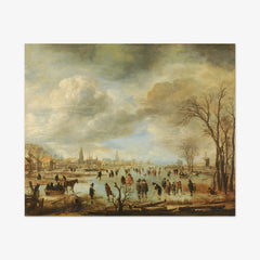 Winter Landscape near a Town with Kolf Players and Horse-Drawn Sleighs by Aert van der Neer - thumbnail_0_nf_66fdaaf58213847b6f357a7f