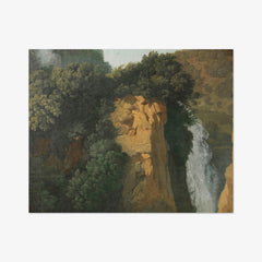 Overgrown Cliffs with a Waterfall in Italy, perhaps at Tivoli by Hendrik Voogd - thumbnail_0_nf_66fdb6d88213847b6f357aad