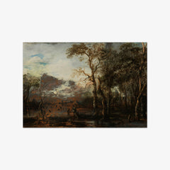 Wooded Landscape with Hunter/Winter Landscape by Aert van der Neer - thumbnail_0_nf_66fdbdd38213847b6f357abe