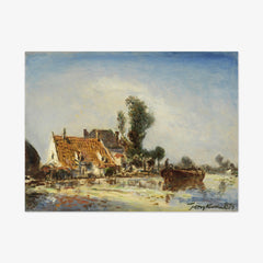 Houses on a Waterway near Crooswijk by Johan Barthold Jongkind - thumbnail_0_nf_66fdc23c8213847b6f357ad6