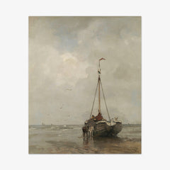 Bluff-bowed Fishing Boat on the Beach at Scheveningen by Jacob Maris - thumbnail_0_nf_66fdc89c8213847b6f357b1d