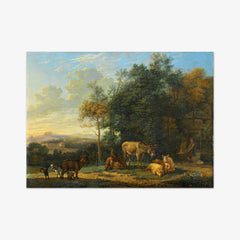 Landscape with Two Donkeys, Goats and Pigs by Karel du Jardin - thumbnail_0_nf_66fdc9f68213847b6f357b2a