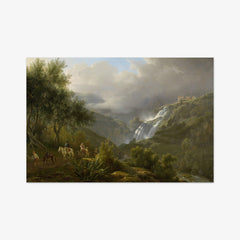 The Cascades at Tivoli, with a Storm Approaching by Abraham Teerlink - thumbnail_0_nf_66fe3cb98213847b6f357b7e