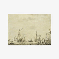 Royal Yacht and State Yacht Sail from Moerdijk with Charles II, King of England, on board, 1660 by Willem van de Velde the Elder - thumbnail_0_nf_66fe3d8d8213847b6f357b82