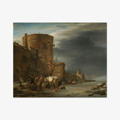 The City Wall of Haarlem in the Winter by Nicolaes Pietersz Berchem - thumbnail_0_nf_66fe44ac8213847b6f357b9a