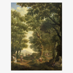 Arcadian Landscape, one of a series of ten murals in the garden room of the main floor of the Amsterdam house Herengracht 524 by Jurriaan Andriessen - thumbnail_0_nf_66fe46ed8213847b6f357ba4