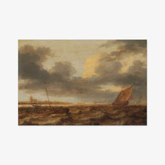 Fishing Boats in Choppy Waters by Jan Porcellis - thumbnail_0_nf_66fe65c58213847b6f357bc4