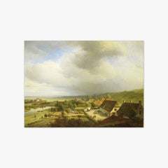 View of the Ooijpolder, seen from the Belvédère in Nijmegen by Abraham Johannes Couwenberg - thumbnail_0_nf_66fe6a628213847b6f357bd5