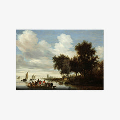 River Landscape with Ferry by Salomon van Ruysdael - thumbnail_0_nf_66fe7f8a8213847b6f357c06