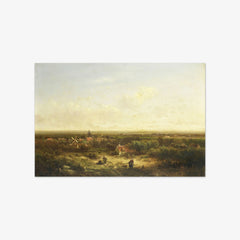 Distant View with a Village by Pieter Lodewijk Francisco Kluyver - thumbnail_0_nf_66fe837f8213847b6f357c21
