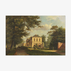 The title translated into English is "The outside Carefree at Kleine Houtweg in Haarlem" by Everhardus Koster - thumbnail_0_nf_66fe86428213847b6f357c3c