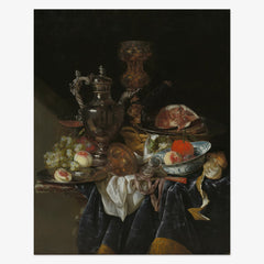 Silver Wine Jug, Ham, and Fruit by Abraham van Beyeren - thumbnail_0_nf_671037cc762cab4eff78715e