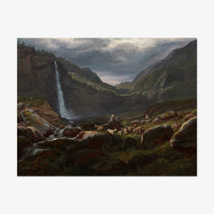 Feige Waterfall (Feigefossen), Lysterfjord, Norway by Johan Christian Clausen Dahl - thumbnail_0_nf_67103b2a762cab4eff7871a2