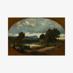 Landscape with Rider on White Horse by Jean Achille Benouville - thumbnail_0_nf_67104010762cab4eff7871da
