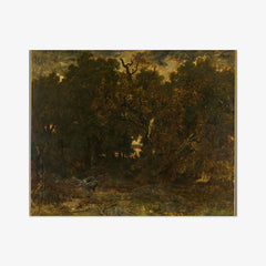 Leaving the Forest, Fontainebleau: Setting Sun by Théodore Rousseau - thumbnail_0_nf_6710460f762cab4eff787211