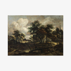 Landscape with a Footbridge by Meindert Hobbema - thumbnail_0_nf_671645d43d19ba02d7207431