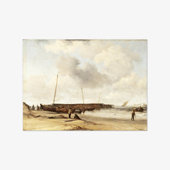 Beach with a Weyschuit Pulled up on Shore by Willem van de Velde II - thumbnail_0_nf_6716462b3d19ba02d720743f