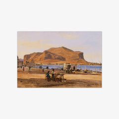 Palermo Harbor with a View of Monte Pellegrino by Martinus Rørbye - thumbnail_0_nf_6716500379e456cb766b906c