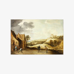 Landscape with Peasants Playing Bowls Outside an Inn by David Teniers the Younger - thumbnail_0_nf_671651e179e456cb766b9088