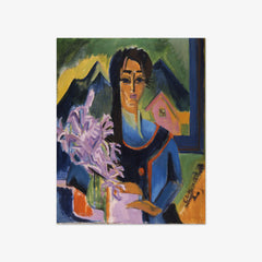 Maryli (Young Woman with Bouquet of Carnations) by Ernst Ludwig Kirchner - thumbnail_0_nf_671653a579e456cb766b909f