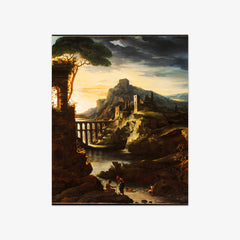 Evening: Landscape with an Aqueduct by Théodore Gericault - thumbnail_0_nf_6731285912f9211d49d3d6ef