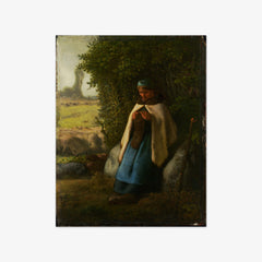 Shepherdess Seated on a Rock by Jean-François Millet - thumbnail_0_nf_67312d3c12f9211d49d3d74d