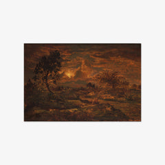 Sunset near Arbonne by Théodore Rousseau - thumbnail_0_nf_6732809212f9211d49d3d88d