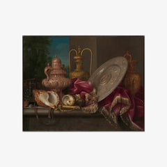 Still Life with Silver and Gold Plate, Shells, and a Sword by Meiffren Conte - thumbnail_0_nf_6737b301746ff704b89f86fa