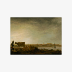 A View of Vianen with a Herdsman and Cattle by a River by Aelbert Cuyp - thumbnail_0_nf_673906a5746ff704b89f880b