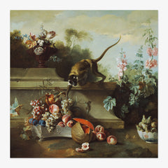 Still Life with Monkey, Fruits, and Flowers by Jean-Baptiste Oudry - thumbnail_0_nf_67390706746ff704b89f881e