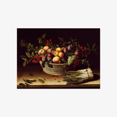 Still Life with a Basket of Fruit and a Bunch of Asparagus by Louise Moillon - thumbnail_0_nf_6739098d746ff704b89f886f