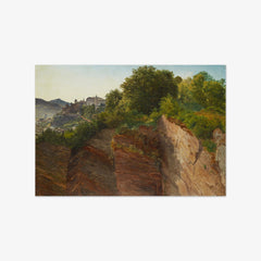View from Salzburg's Mönchsberg to Hohensalzburg Fortress by Friedrich Loos - thumbnail_0_nf_673c89915e0c5e198f5ec55c